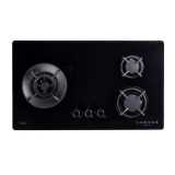 Fujioh FH-GS 5030 SVGL 3 Burner Gas Hob (Toughened Black Glass)